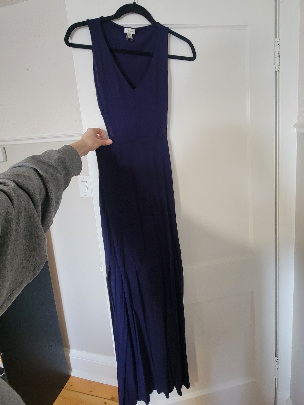 Dynamite Dark Navy Blue Maxi Dress With Back Cutout